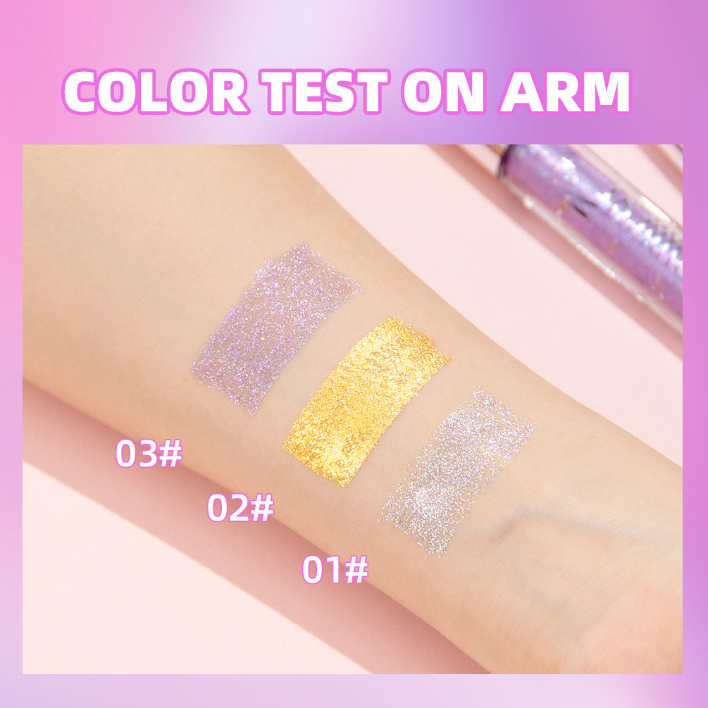 Violet Glitter Lash Mascara Diamond Mascara Thick Shiny Eyelash Curling Extension Makeup Waterproof Fast Dry Sequins Eye Black - Sluxe Fashions