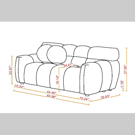 Home Upholstered Sofa Green - Sluxe Global