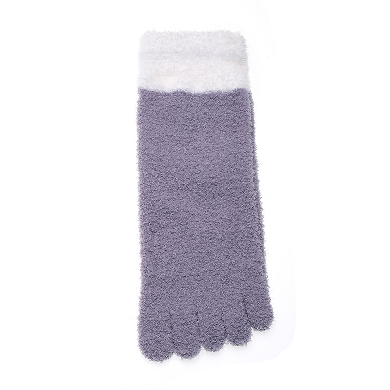Women's Autumn And Winter Thermal Coral Fleece Sleeping Socks - Sluxe Fashions
