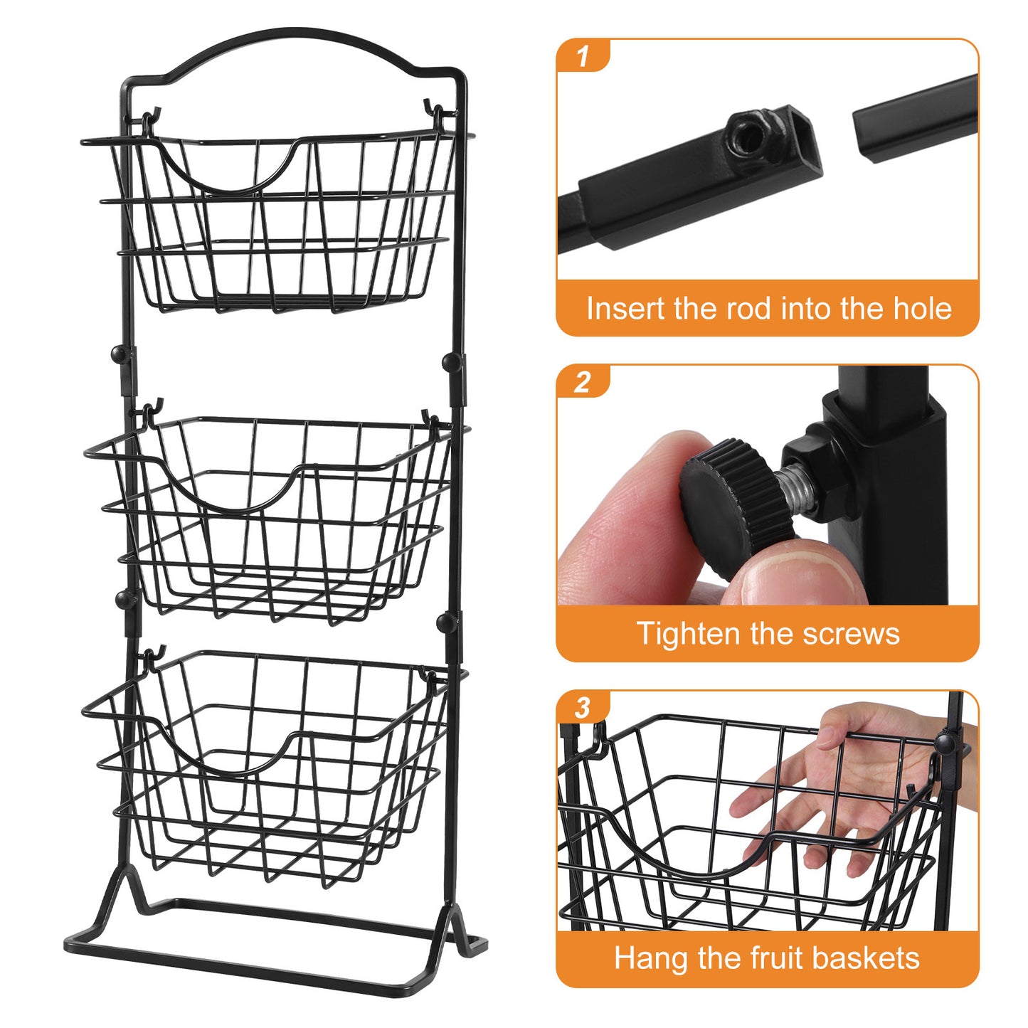 Simple Multi-layer Iron Can Be Shaken Storage Shelf - Sluxe Fashions