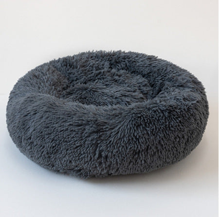 Dog Beds For Small Dogs Round Plush Cat Litter Kennel Pet Nest Mat Puppy Beds - Sluxe Global