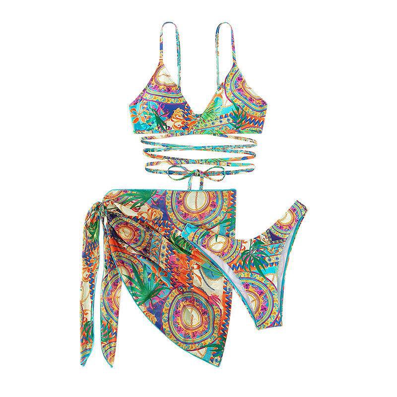 Ladies' Mesh Fashion Personalized Split Swimsuit - Sluxe Fashions