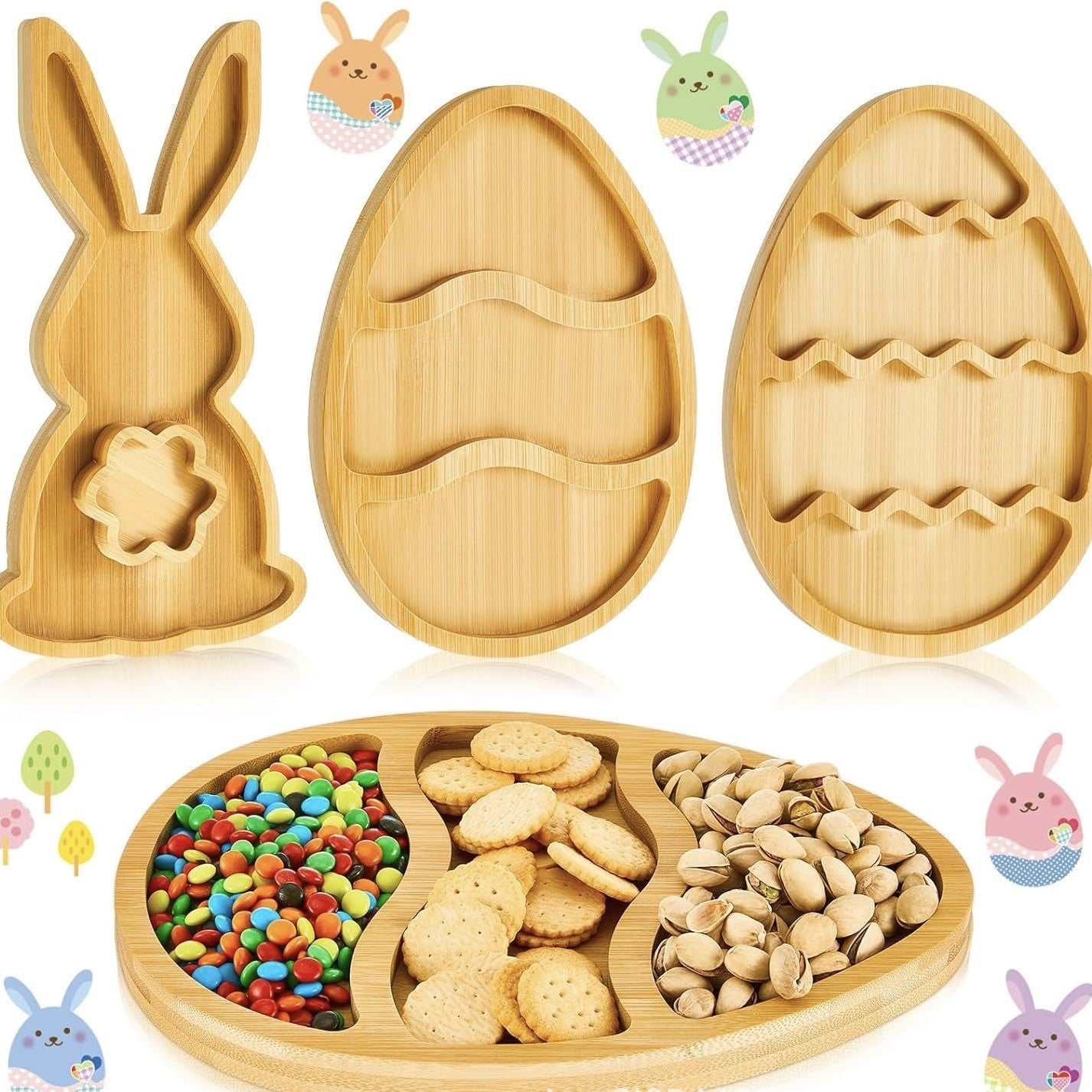 Snack Dish Home Kitchen Dried Fruit Plate Bamboo Products - Sluxe Fashions
