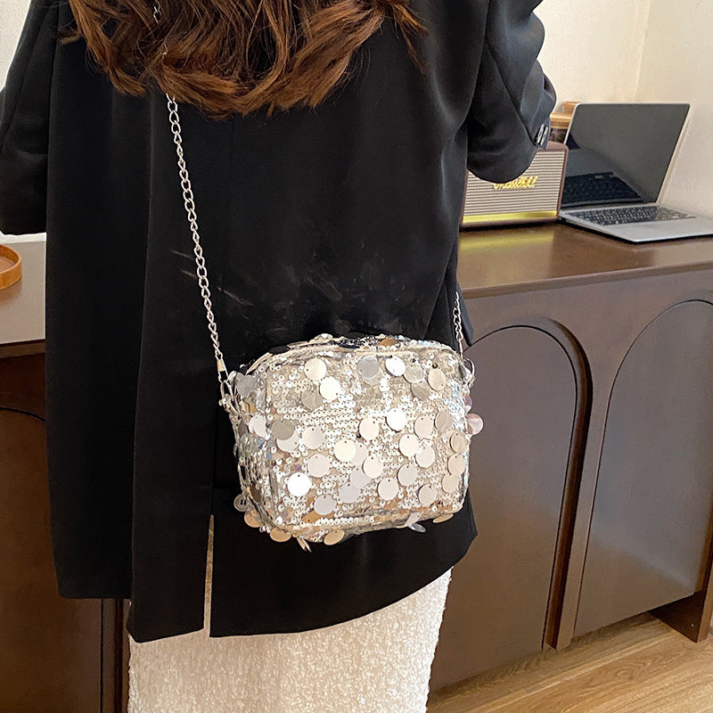 Sequin Women Large Capacity Chain One-shoulder Crossbody Bag - Sluxe Fashions