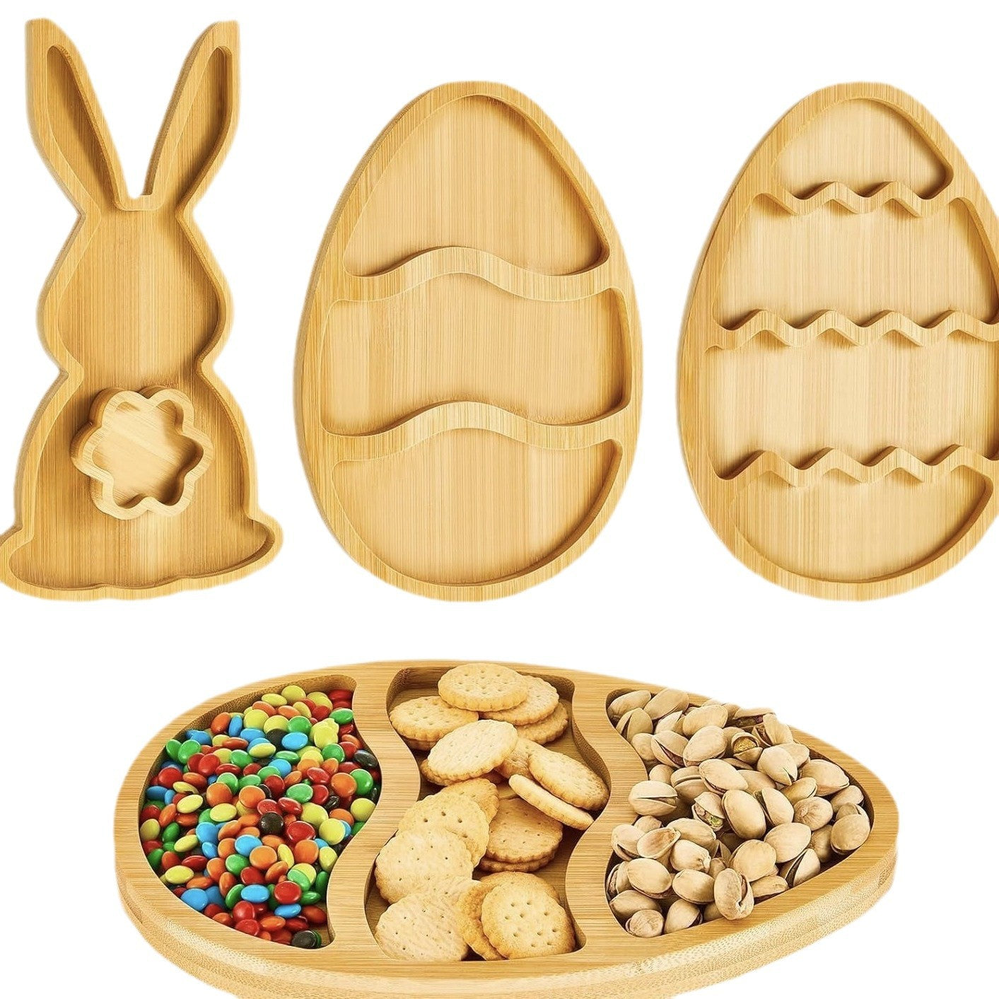 Snack Dish Home Kitchen Dried Fruit Plate Bamboo Products - Sluxe Fashions