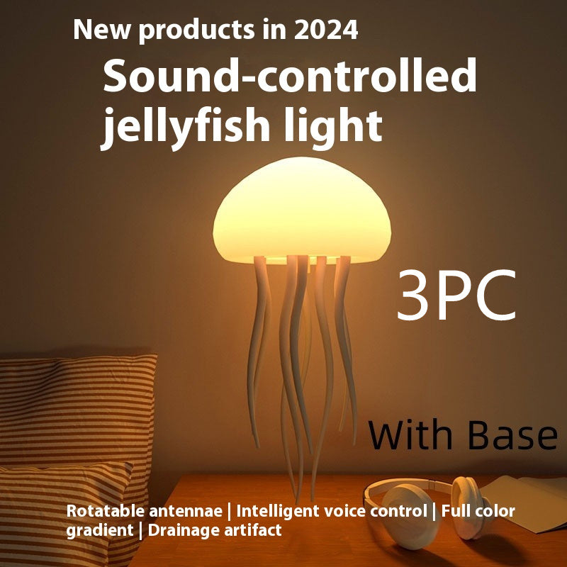 Jellyfish Mood Lamp LED Jellyfish Night Light Portable Jellyfish Lamp Jellyfish Decorations Smart Table Lamp For Bedside Desk Sluxe Global