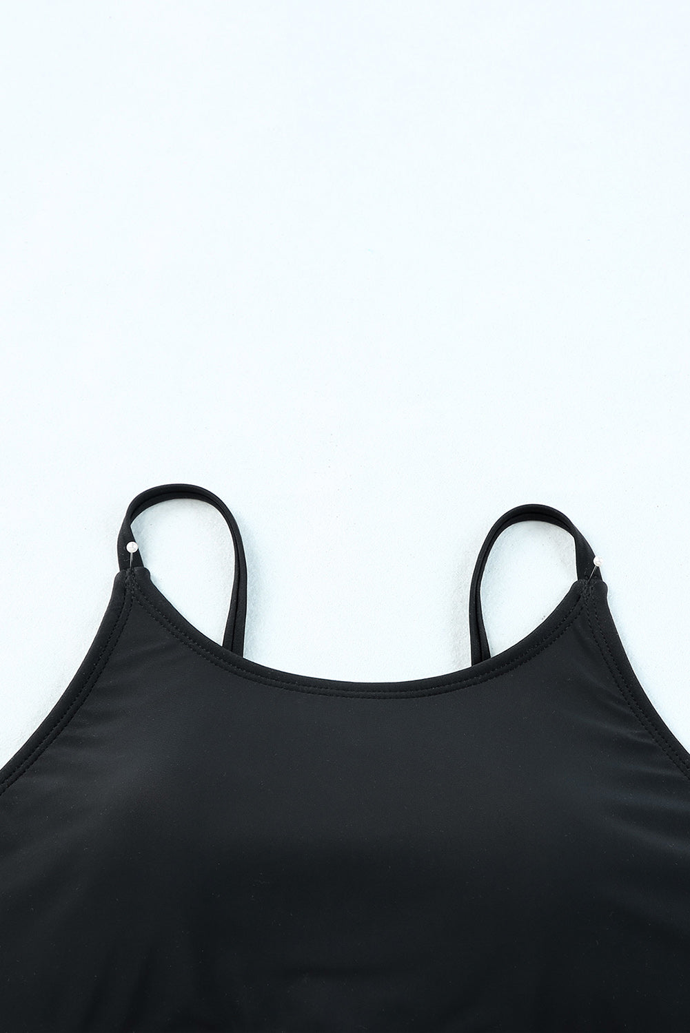 Black Leopard Print Spaghetti Strap Padded Wireless Bikini Set - Sluxe Fashions