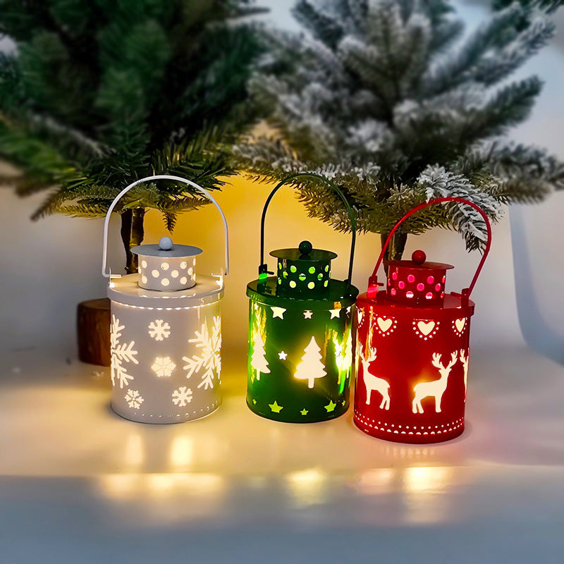 Christmas Candle Lights LED Small Lanterns Wind Lights Electronic Candles Nordic Style Creative Holiday Decoration Decorations - Sluxe Fashions