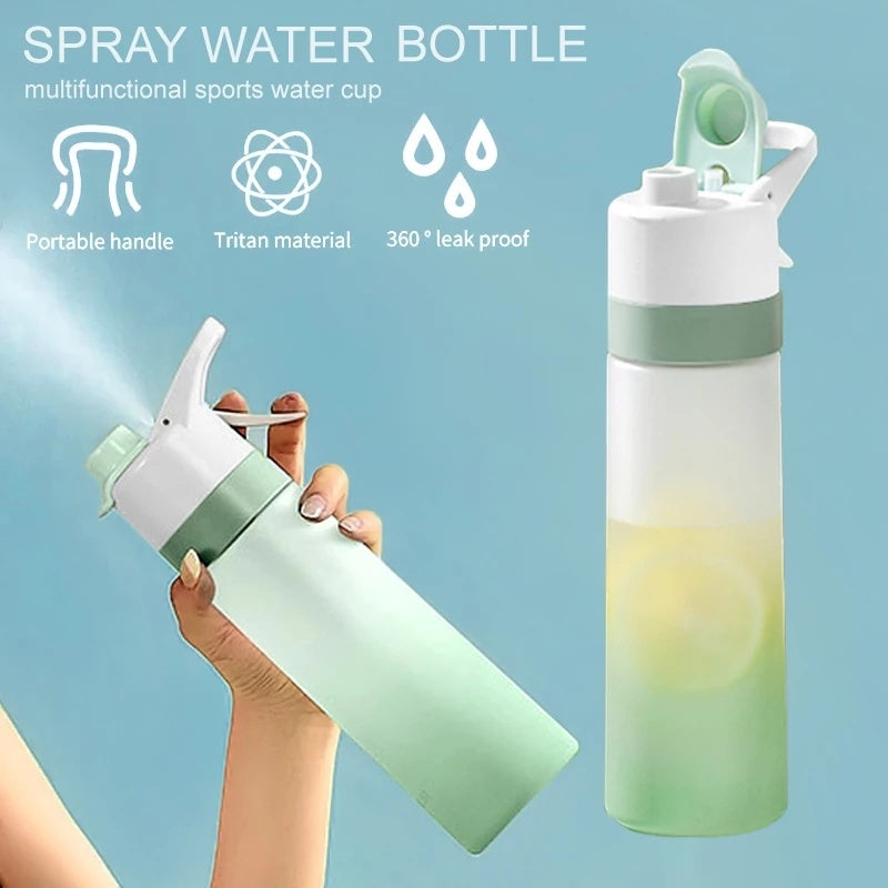 Spray Water Bottle For Girls Outdoor Sport Fitness Water Cup Large Capacity Spray Bottle Drinkware Travel Bottles Kitchen Gadgets - Sluxe Fashions