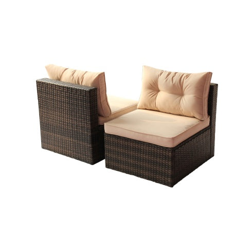 Patio Furniture Set PE Rattan Sectional Garden Furniture Corner Sofa Set - Sluxe Global