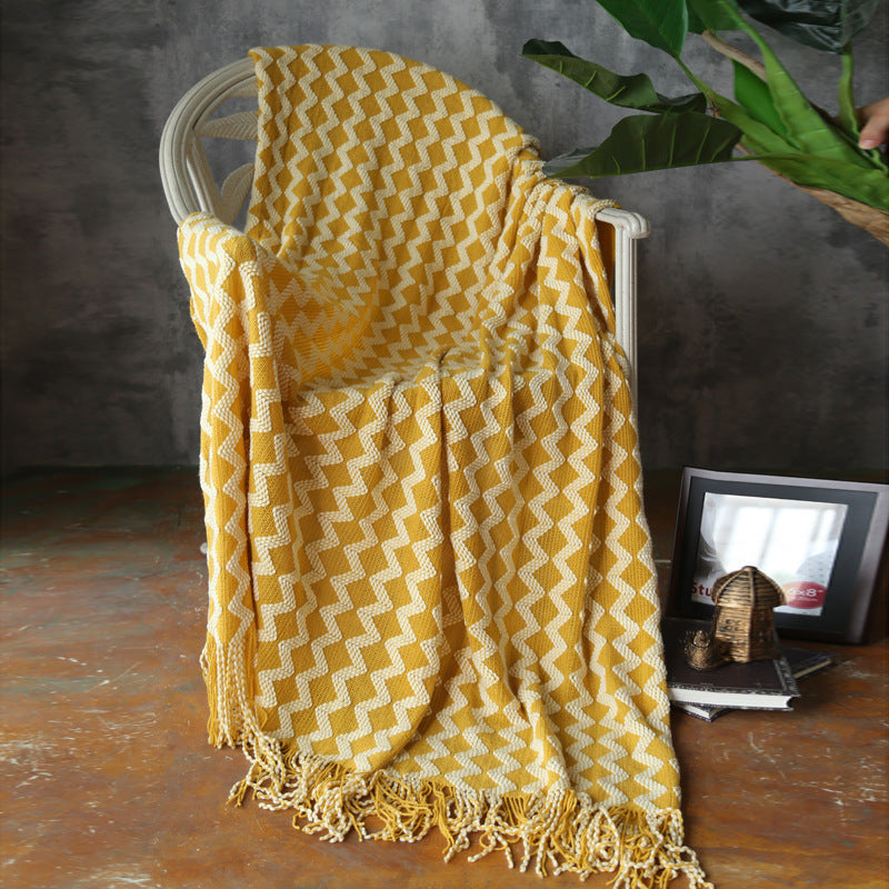 Knitted Wool Blanket Cashmere Blanket - Sluxe Fashions