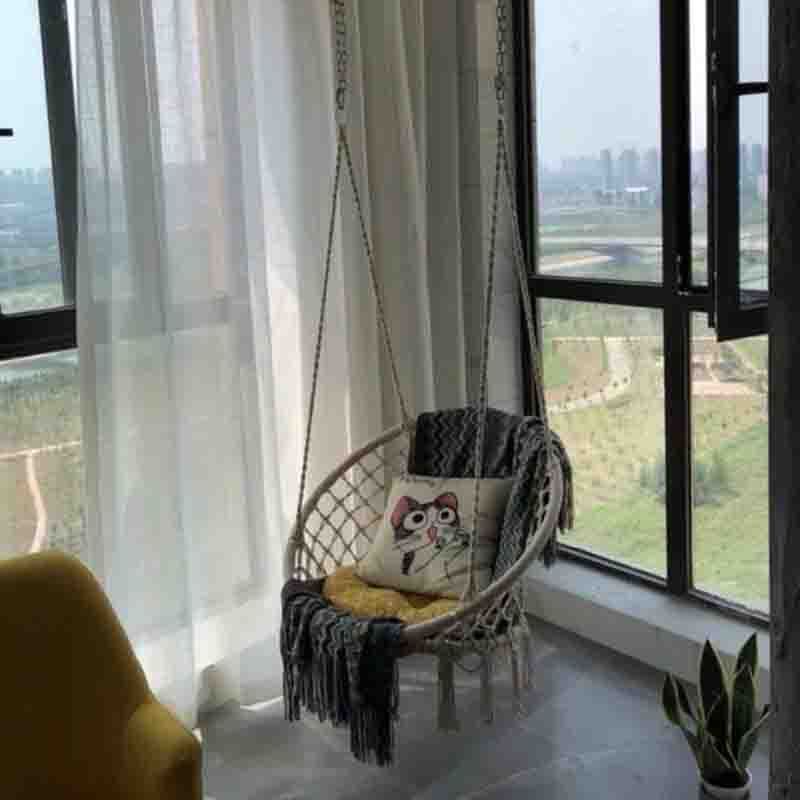Cradle Chair Outdoor Tassel Hanging Basket Swing Nordic Sluxe Global