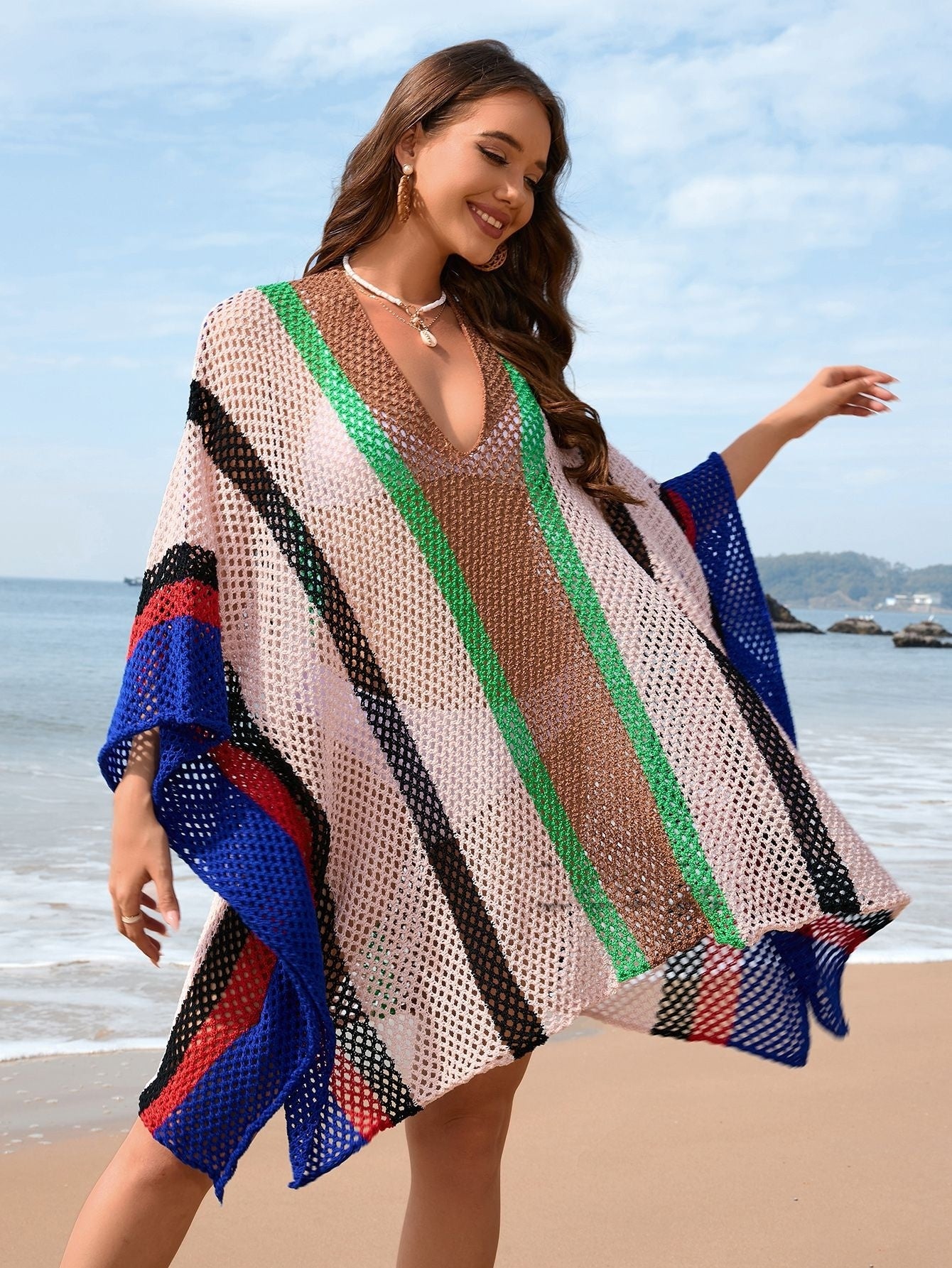 Loose Plus Size Bikini Blouse For Women - Sluxe Fashions