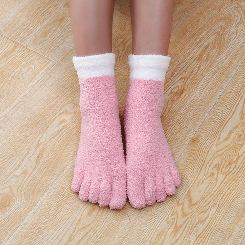 Women's Autumn And Winter Thermal Coral Fleece Sleeping Socks - Sluxe Fashions