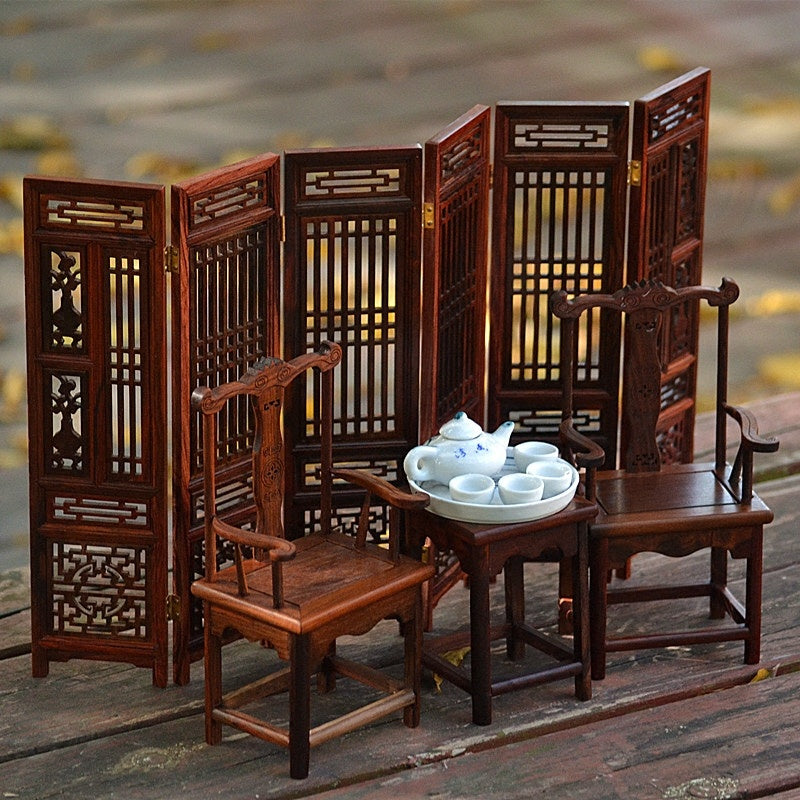 Red Rosewood Miniature Furniture Model - Sluxe Global