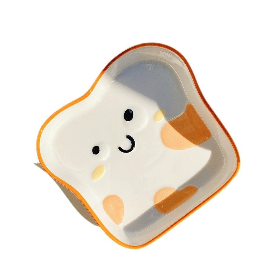Cute Bread Ceramic Tableware Household Bowl Dessert Cookies - Sluxe Fashions