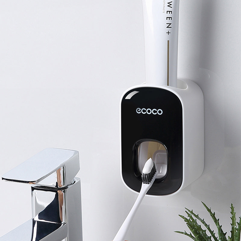 Wall Mounted Automatic Toothpaste Holder Bathroom Accessories Set Dispenser - Sluxe Fashions