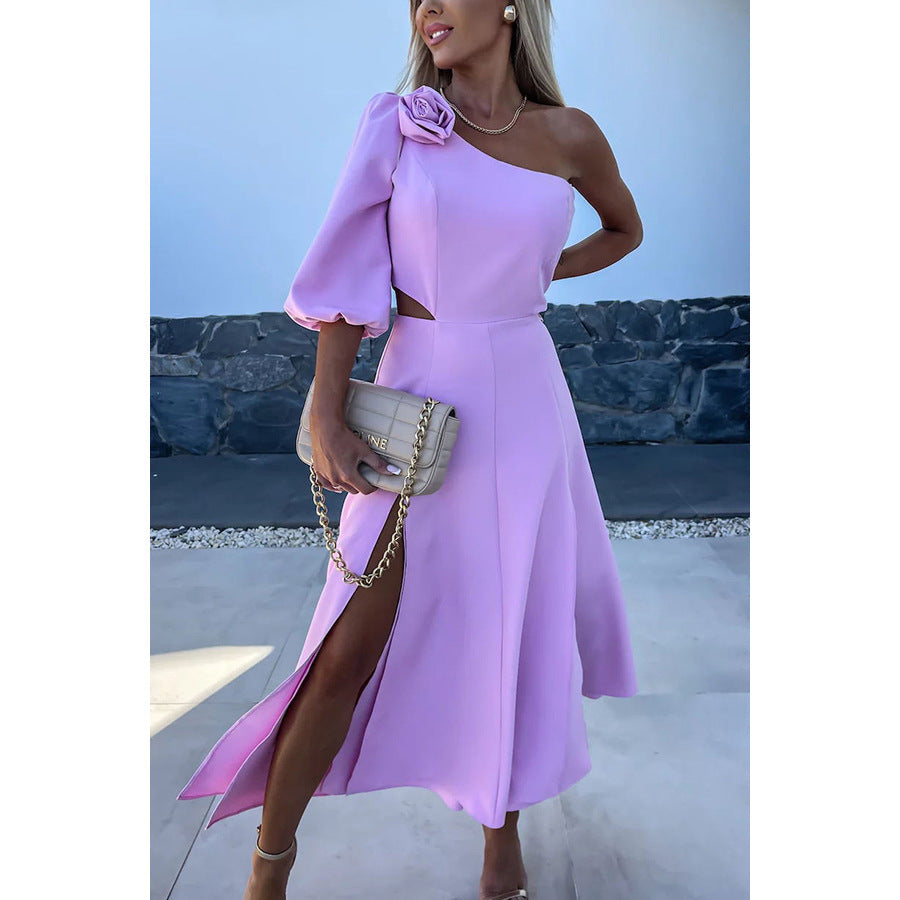 Women's Fashion Casual Party Satin Dress - Sluxe Fashions