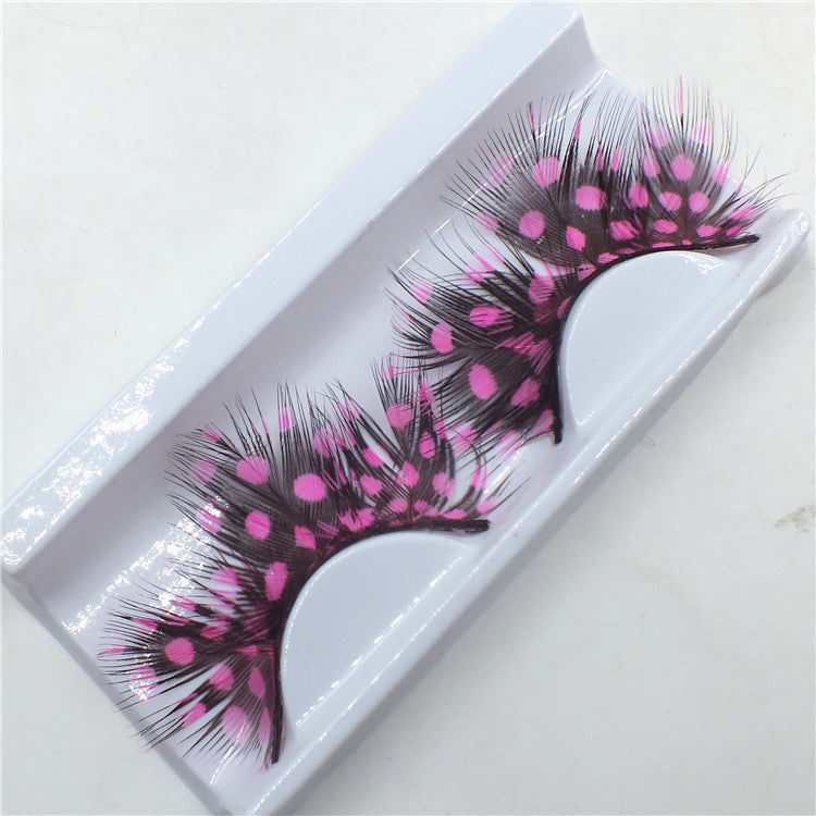 Two-color Color Matching Feather Eye Lashes - Sluxe Fashions