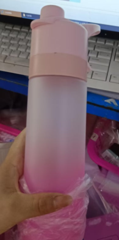 Spray Water Bottle For Girls Outdoor Sport Fitness Water Cup Large Capacity Spray Bottle Drinkware Travel Bottles Kitchen Gadgets - Sluxe Fashions