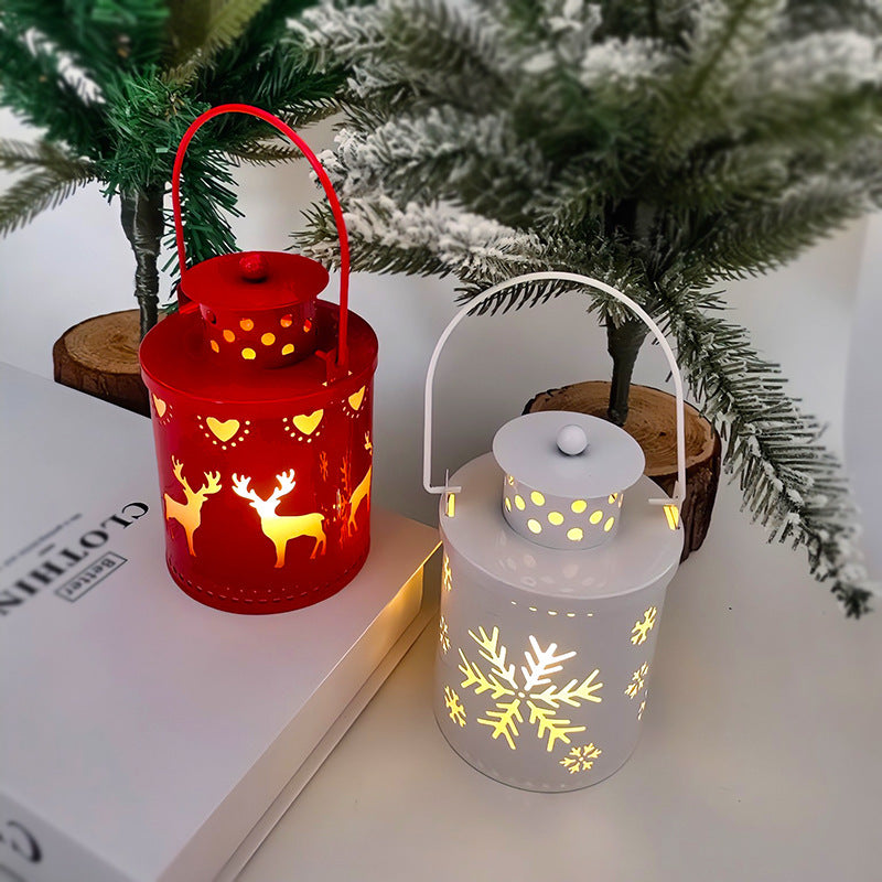 Christmas Candle Lights LED Small Lanterns Wind Lights Electronic Candles Nordic Style Creative Holiday Decoration Decorations - Sluxe Fashions