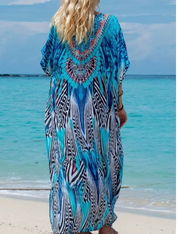 Women's Printed Plus Size Dress - Sluxe Global