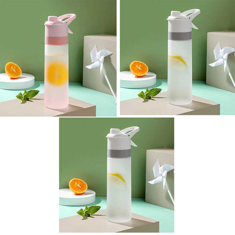 Spray Water Bottle For Girls Outdoor Sport Fitness Water Cup Large Capacity Spray Bottle Drinkware Travel Bottles Kitchen Gadgets - Sluxe Fashions