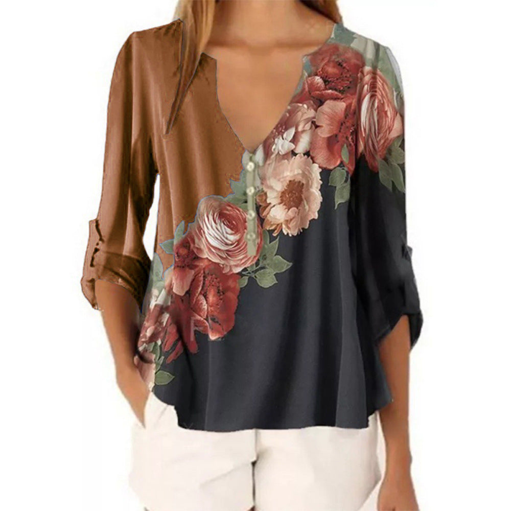 Floral print shirt - Sluxe Fashions