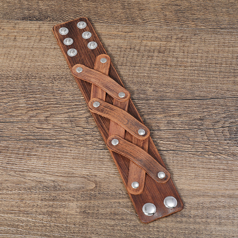 Simple Retro And Old Multi-layer Leather Bracelet - Sluxe Fashions