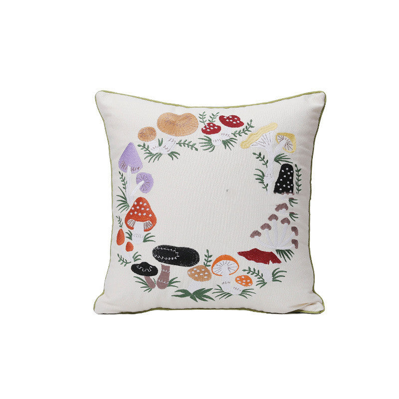 Home Embroidery Plants And Flowers Pillow - Sluxe Fashions