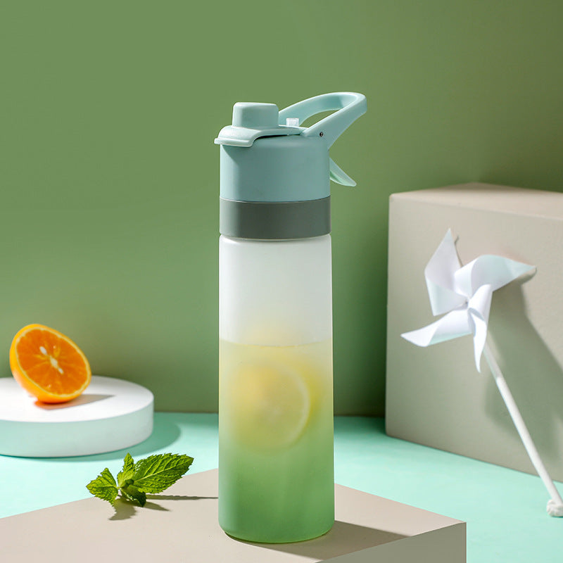 Spray Water Bottle For Girls Outdoor Sport Fitness Water Cup Large Capacity Spray Bottle Drinkware Travel Bottles Kitchen Gadgets - Sluxe Fashions