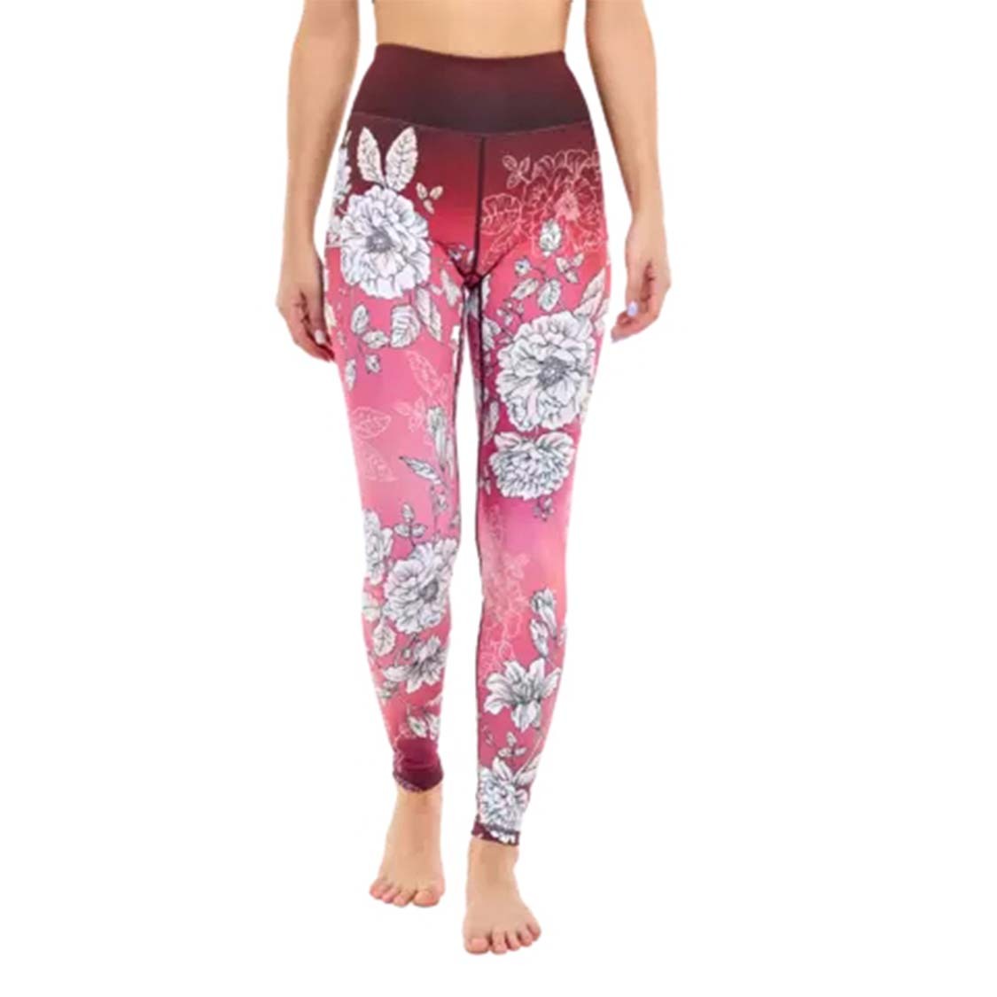Floral Printed Set Yoga Pants Pilates Training Wear - Sluxe Fashions