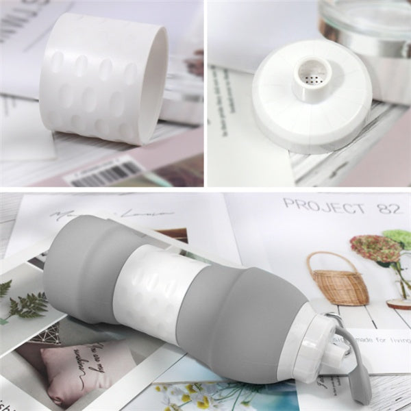 Silicone folding water bottle - Sluxe Fashions