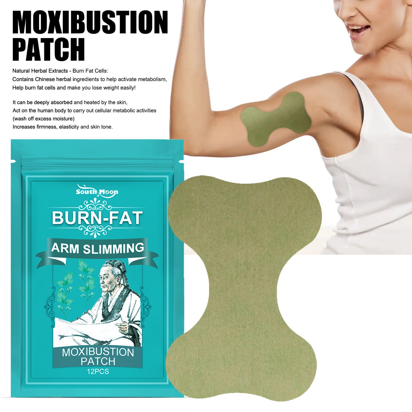 Thin Arm Patch Weight Loss Stickers Cellulite Removal Fat Burning Slimming Body Massage Shaping Care Herbal Plaster - Sluxe Fashions