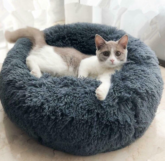 Dog Beds For Small Dogs Round Plush Cat Litter Kennel Pet Nest Mat Puppy Beds - Sluxe Global