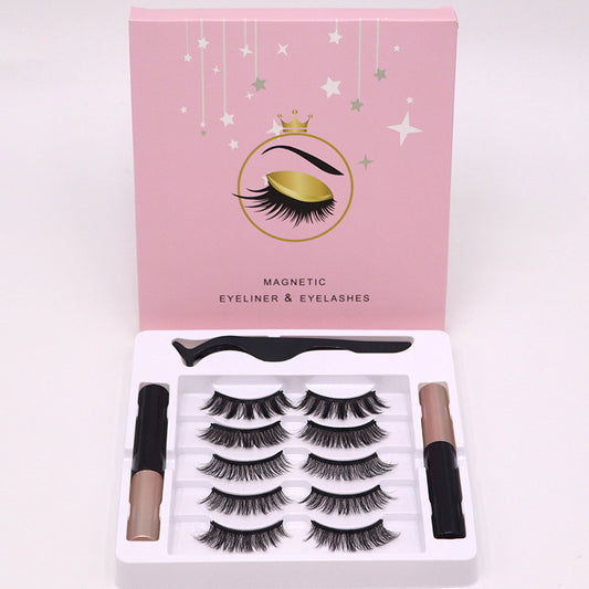 Magnetic Eyelashes Eyeliner Set Long Lasting False Mink Waterproof Eye Lashes Extension Reusable Beauty Makeup Tool - Sluxe Fashions