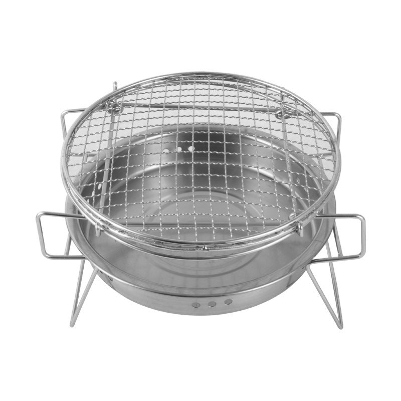 Electric Barbeque Stainless Steel Barbeque Outdoor Circular Folding Barbeque Grill Sluxe Global