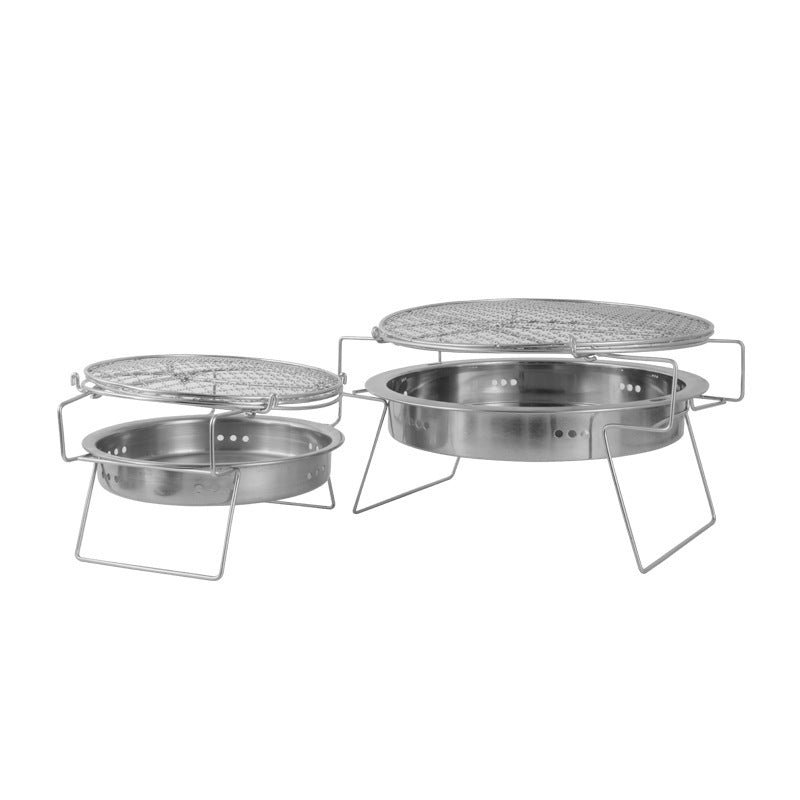 Electric Barbeque Stainless Steel Barbeque Outdoor Circular Folding Barbeque Grill Sluxe Global