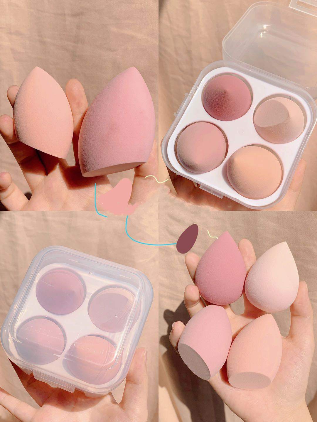Makeup egg box - Sluxe Fashions