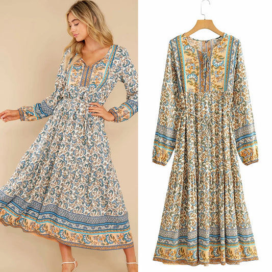 Floral lace-up dresses partywear dresses