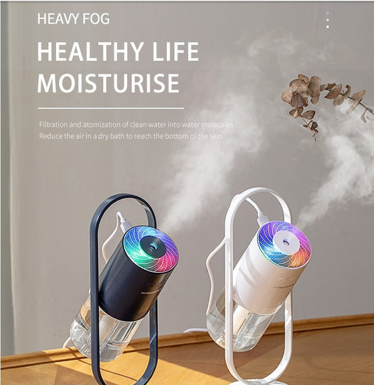 Magic Shadow USB Air Humidifier For Home With Projection Night Lights Ultrasonic Car Mist Maker Mini Office Air Purifier - Sluxe Fashions