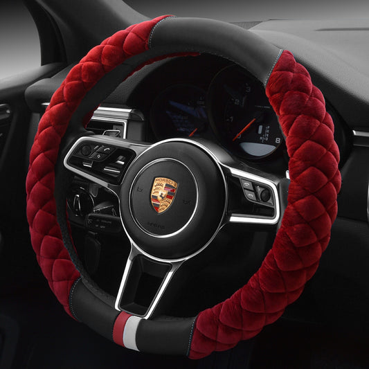Universal Car Steering Wheel Cover Winter Decoration Cute 38cm Plush Footprint Auto Automobile Vehicle Steering Wheel Protector - Sluxe Fashions