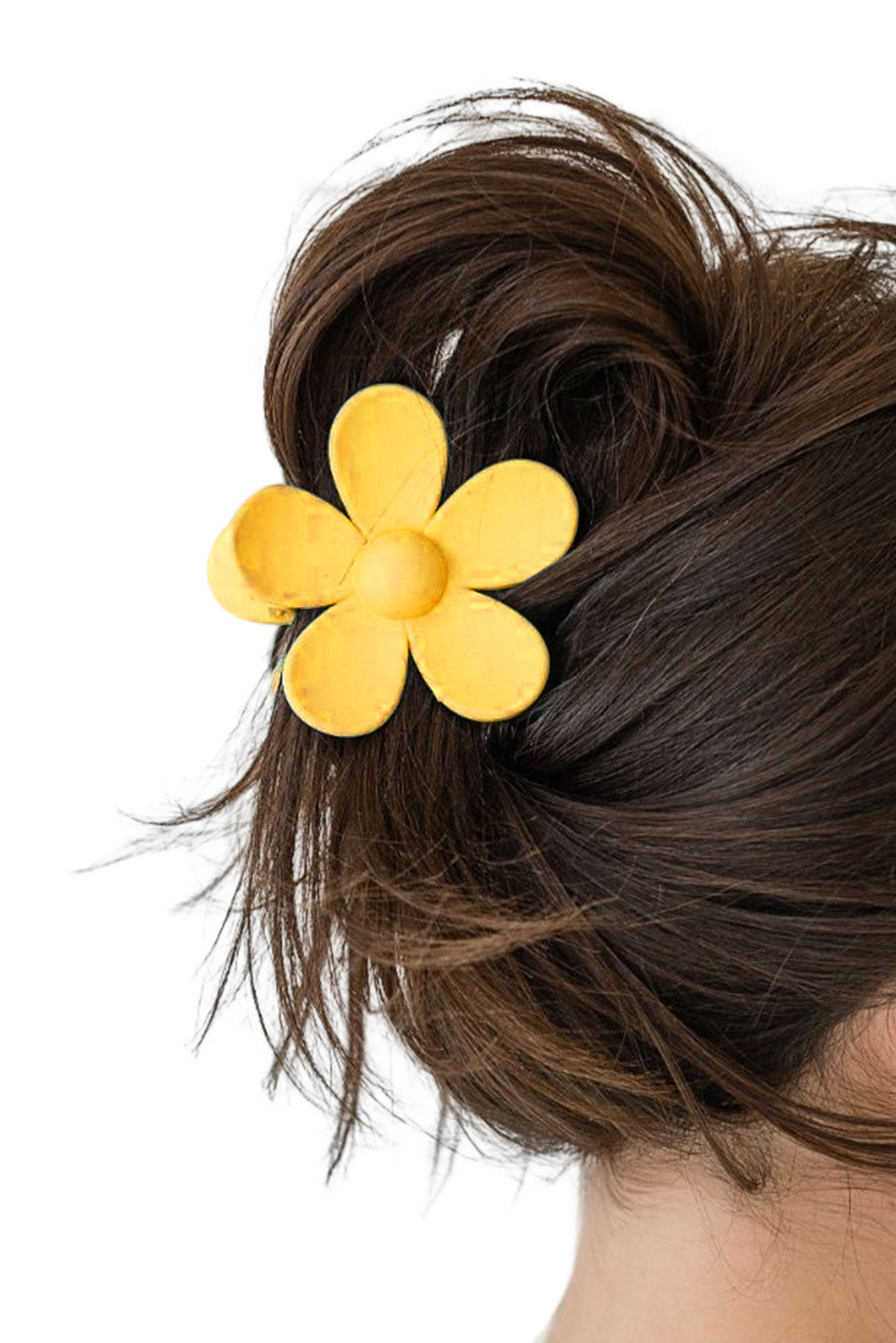 Yellow Flower Small Hair Claw Clip - Sluxe Fashions