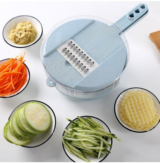 8 In 1 Mandoline Slicer Vegetable Slicer Potato Peeler Carrot Onion Grater With Strainer Vegetable Cutter Kitchen Accessories - Sluxe Fashions