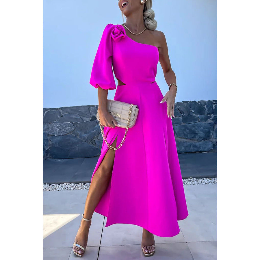 Women's Fashion Casual Party Satin Dress - Sluxe Fashions