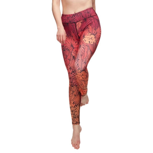 Floral Printed Set Yoga Pants Pilates Training Wear - Sluxe Fashions