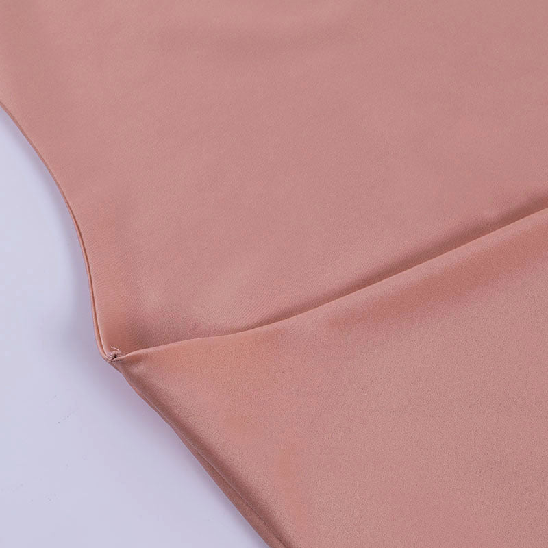 Satin Party Dress V Neck Backless Mini Sleeveless Summer Party Dress Sluxe Global