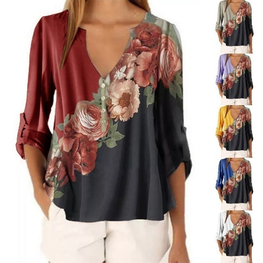 Floral print shirt - Sluxe Fashions