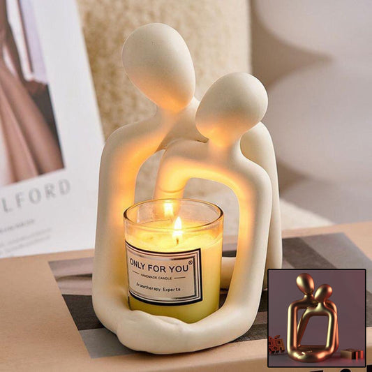 Heartwarming Loving Couple Resin Statue - A Timeless Modern Home Decor Accent For Bookshelves, Office Desks, And Nightstands Valentine's Day Gift - Sluxe Fashions