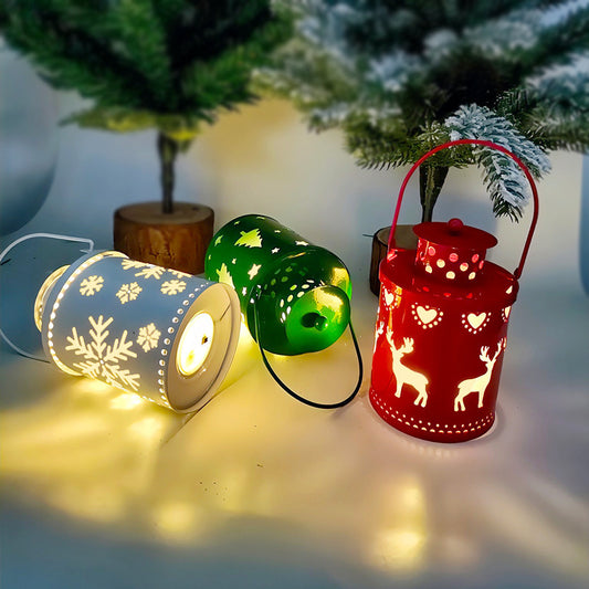 Christmas Candle Lights LED Small Lanterns Wind Lights Electronic Candles Nordic Style Creative Holiday Decoration Decorations - Sluxe Fashions